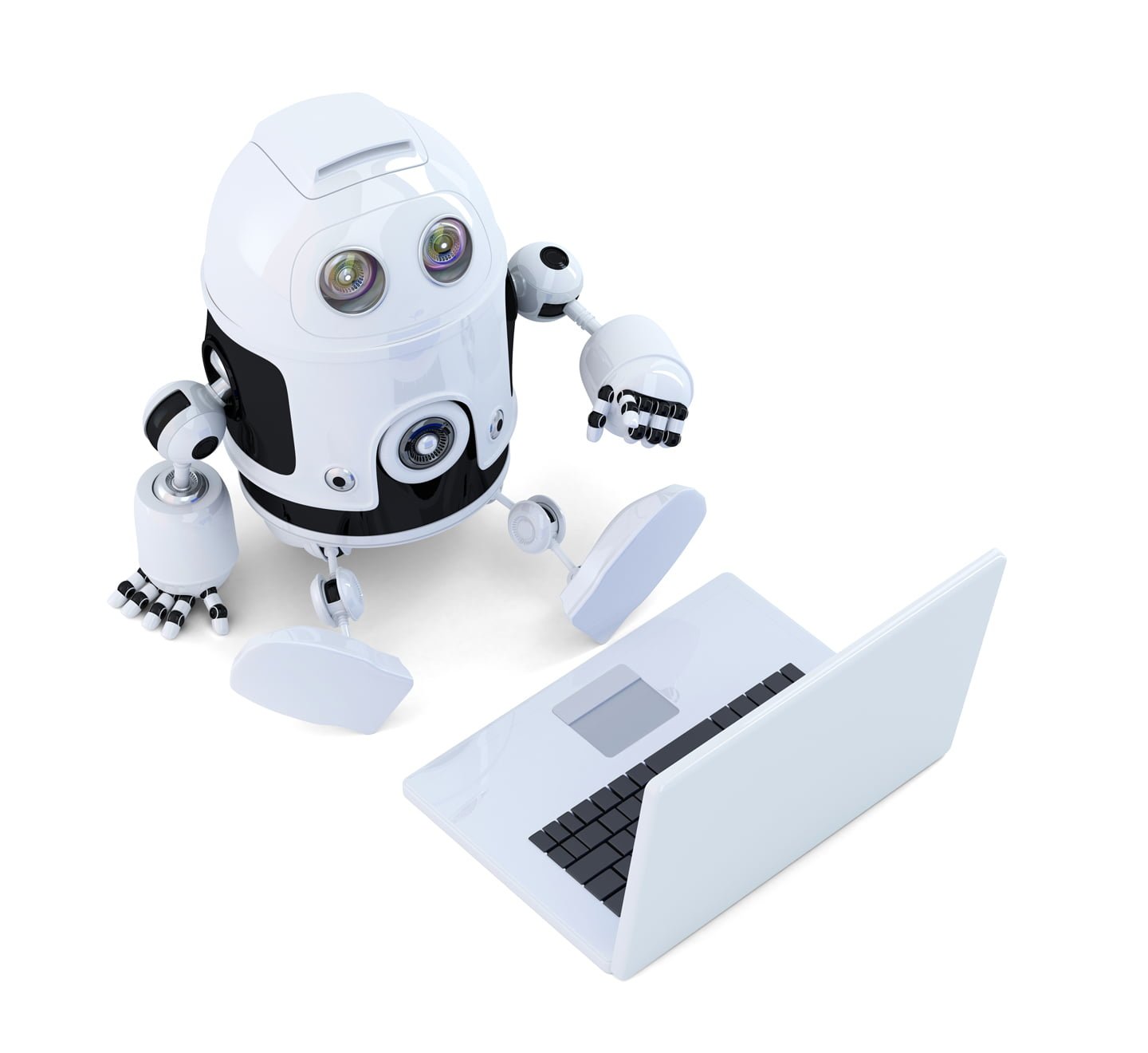 Image of robot on a laptop